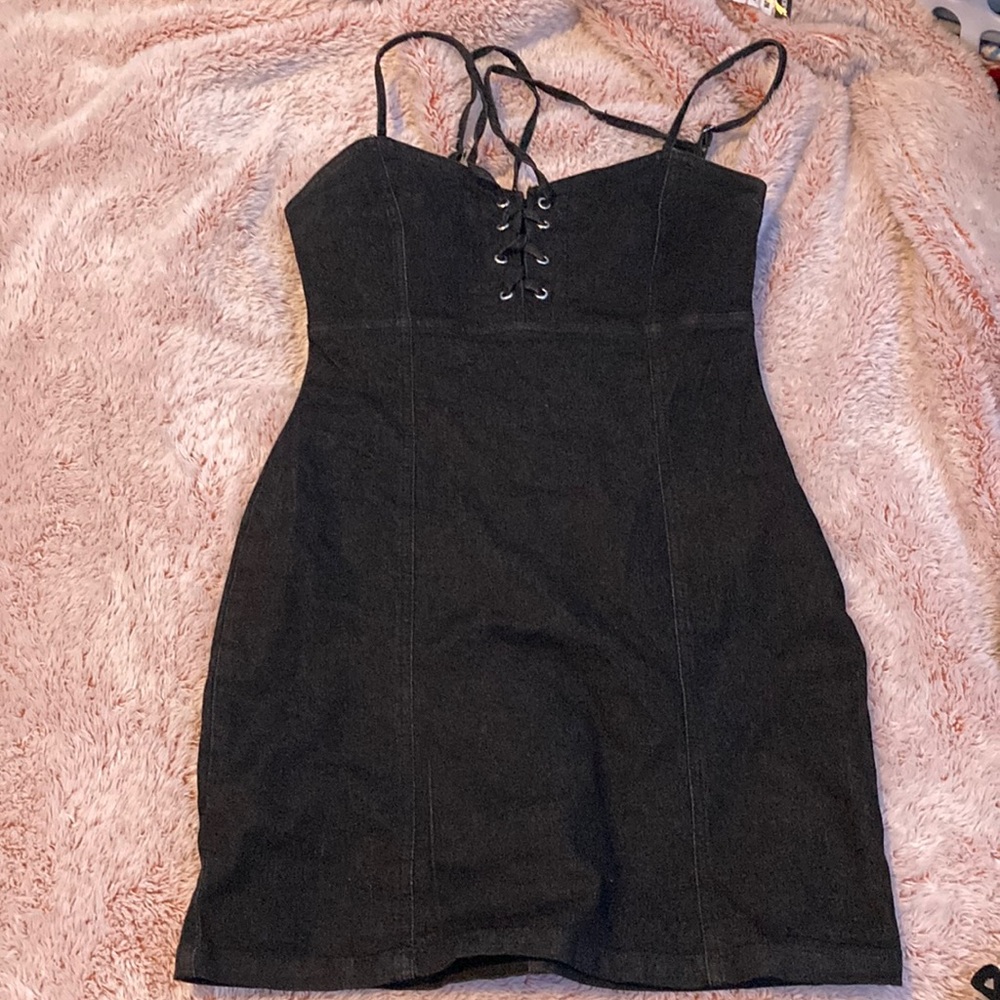 Demin bodycon mini dress